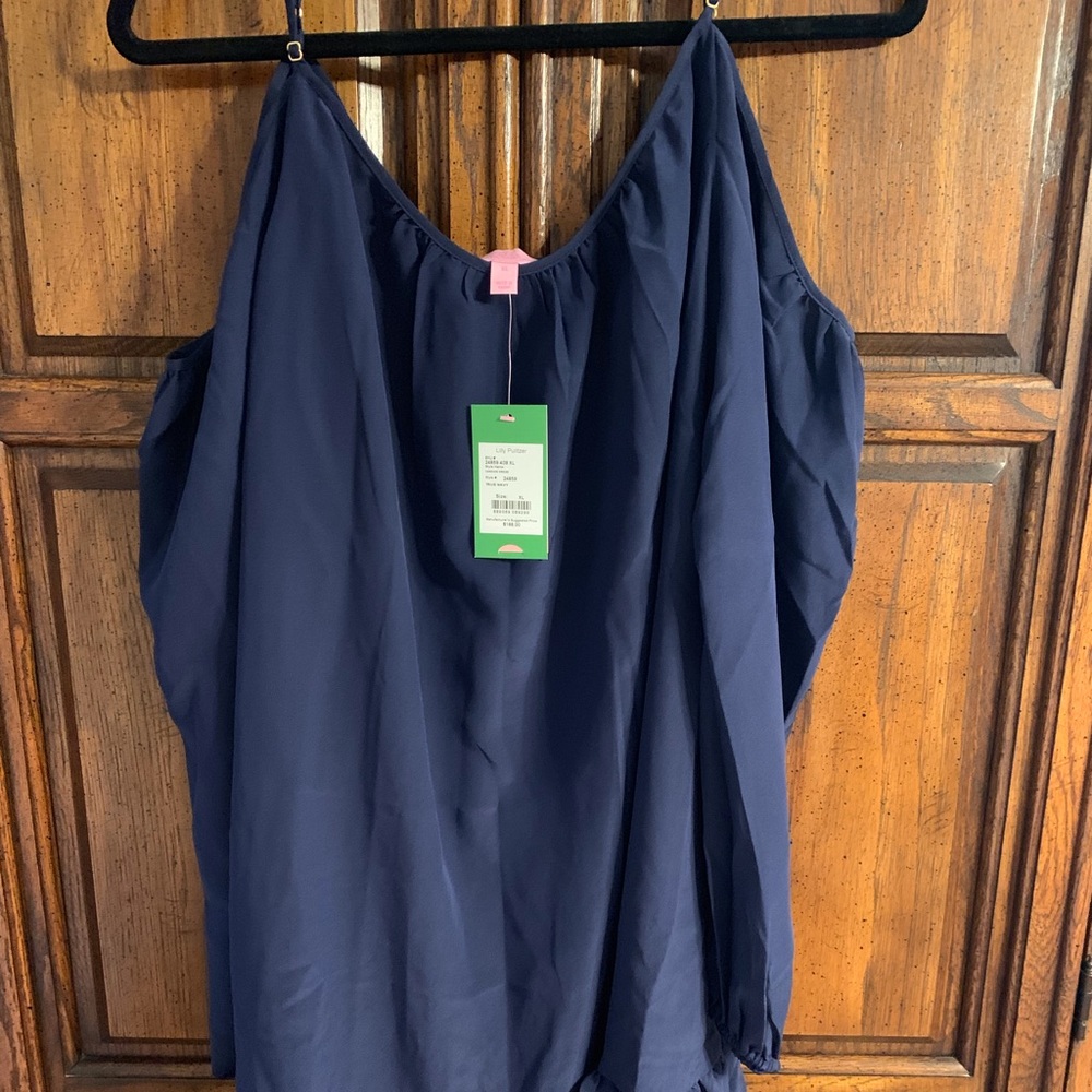 Lily Pulitzer navy coverup/dress XL. NWT